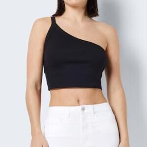 NEW NOISY MAY NORDSTROM Black Maya One Shoulder Top Size L